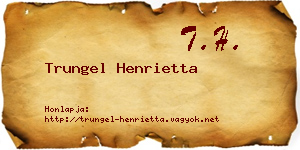 Trungel Henrietta névjegykártya